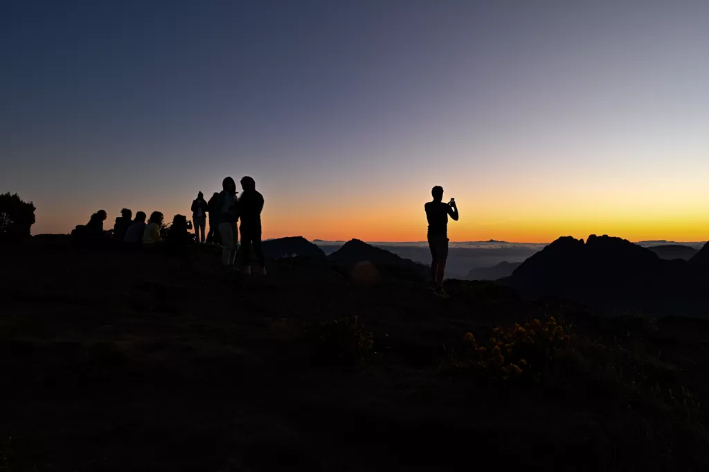 Lever de soleil au Maido