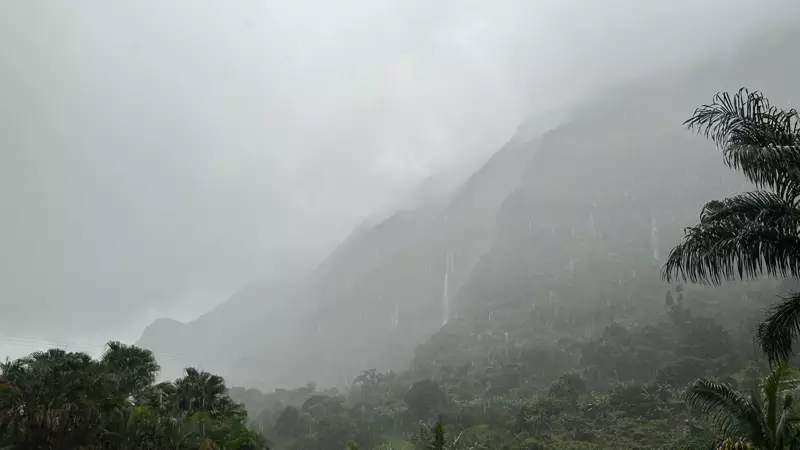 salazie sous la pluie