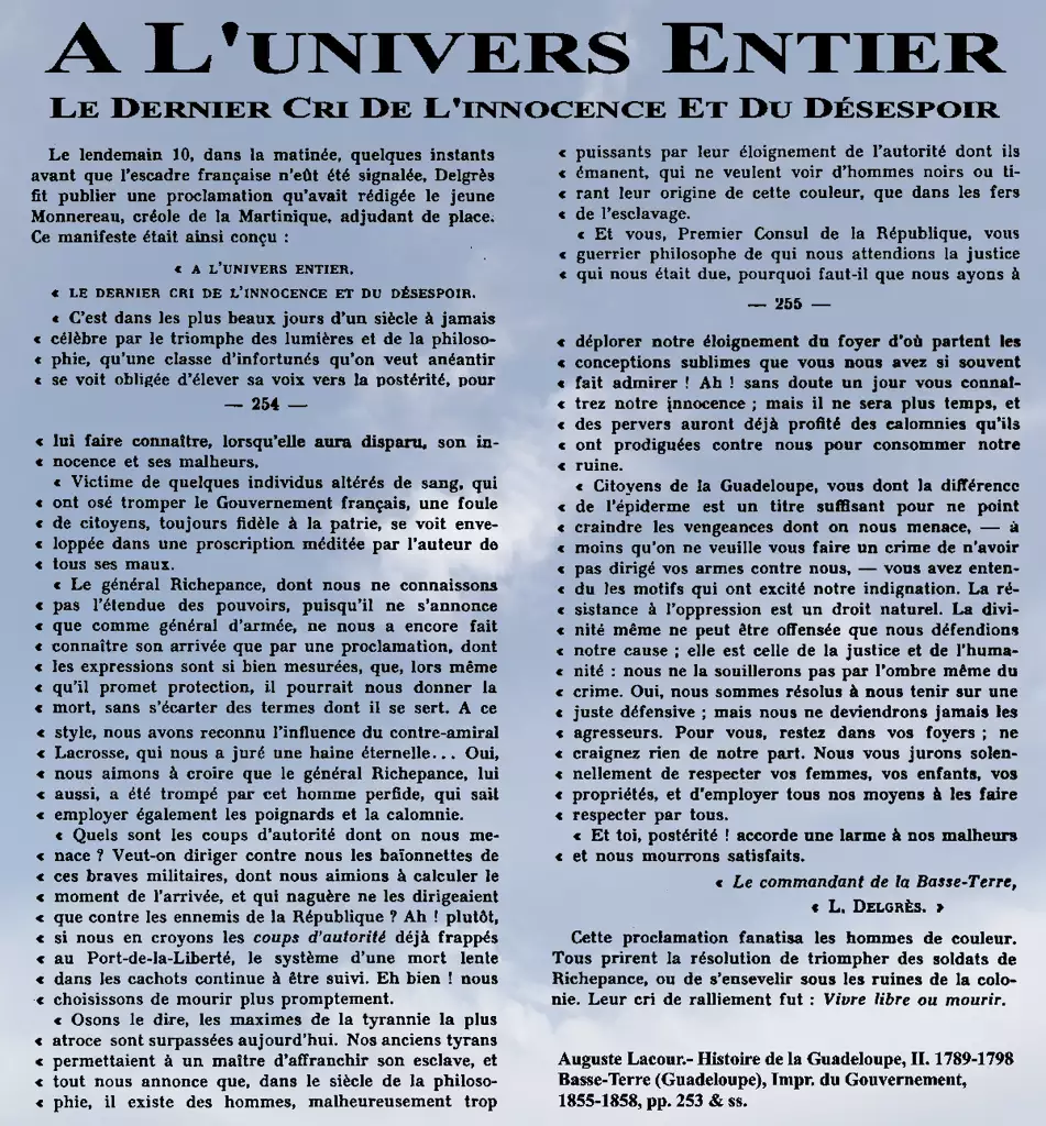 delgres monnereau vivre libres ou mourir